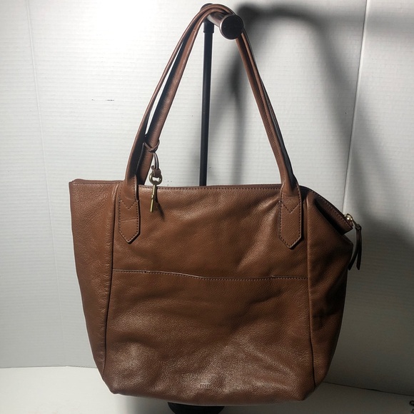 Fossil Handbags - Fossil Brown Leather Tote Bag